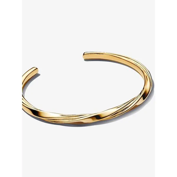 Twisted Gold Plated Pandora Bangle