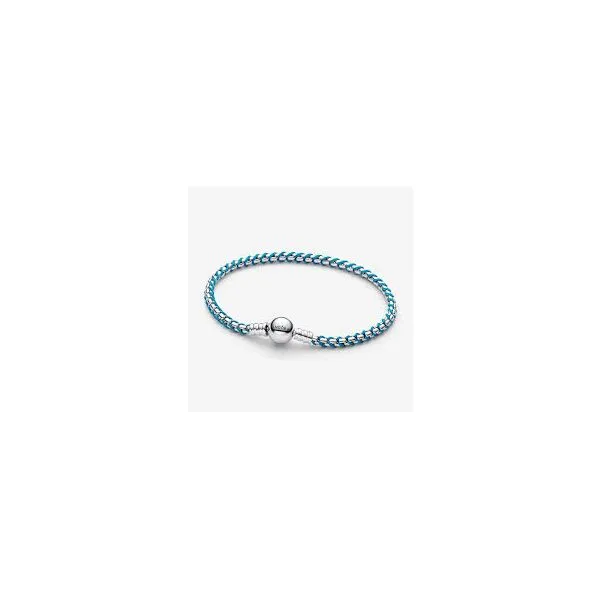 Braided Sterling Silver Turquoise Bracelet