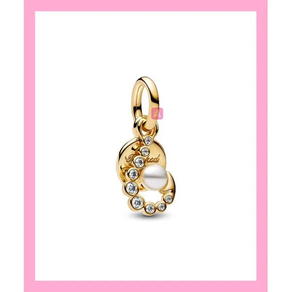 Gold Plated Hooked on You Double Dangle Charm