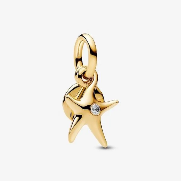 Gold Plated Starfish Dangle Charm