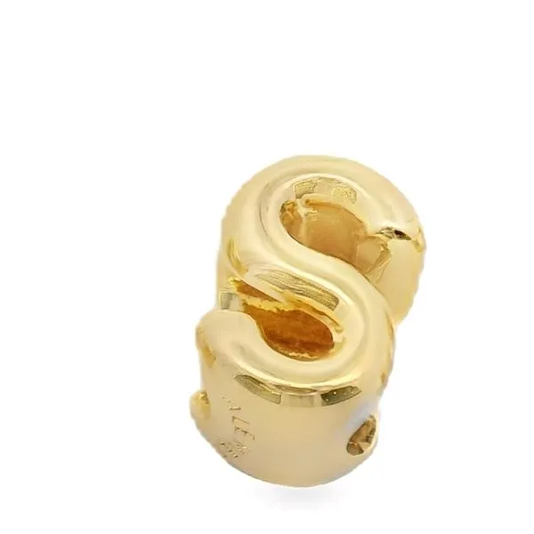 Pandora Gold Plated Letter S Charm