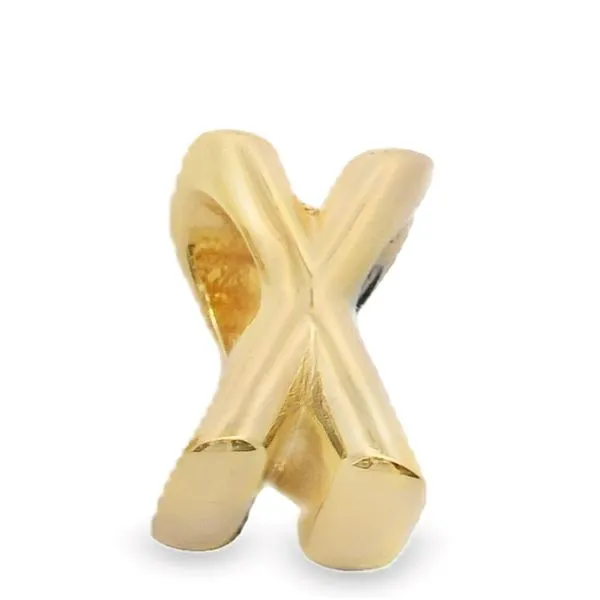 Pandora Gold Plated Letter X Charm