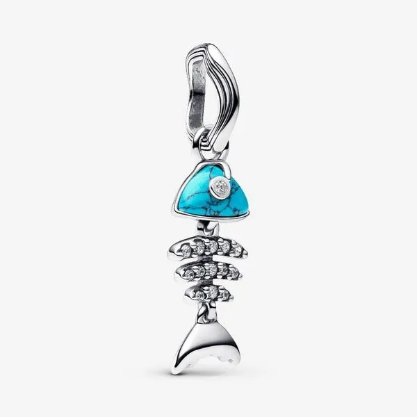 Fishbone Sterling Silver Dangle