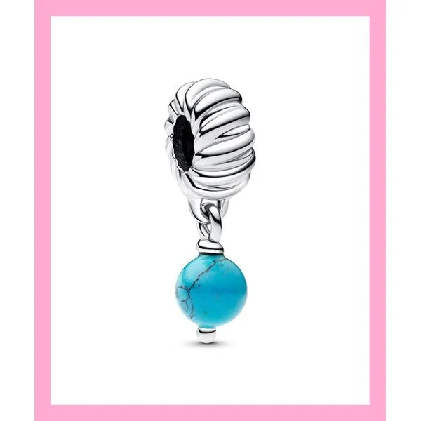 Pandora Sterling Silver Turquoise Dangle