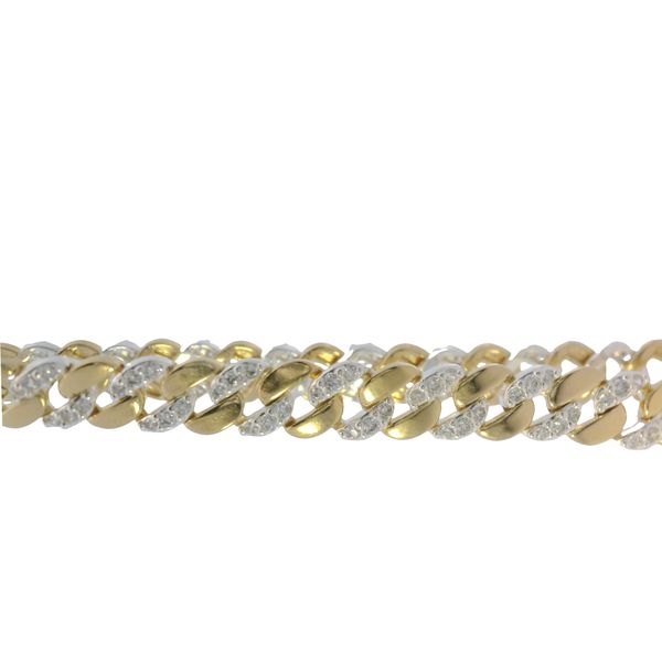 Two-Tone Cuban Chain Bracelet JMR Jewelers Cooper City, FL