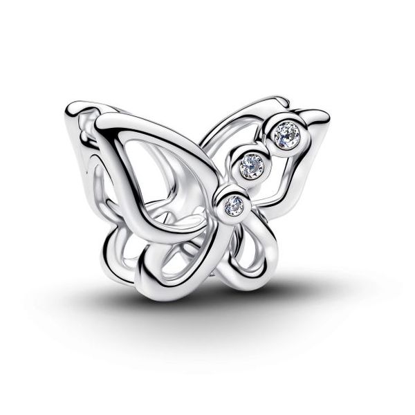 Sterling Silver Butterfly Openwork Charm JMR Jewelers Cooper City, FL