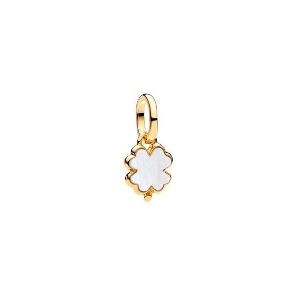 14K Gold-Plated Clover Mini Dangle with MOP JMR Jewelers Cooper City, FL