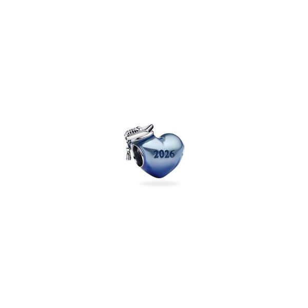 2026 Graduation Silver Charm with Blue Enamel JMR Jewelers Cooper City, FL