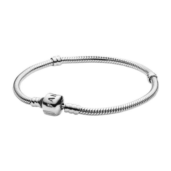 Silver Barrel Clasp Snake Chain Bracelet JMR Jewelers Cooper City, FL