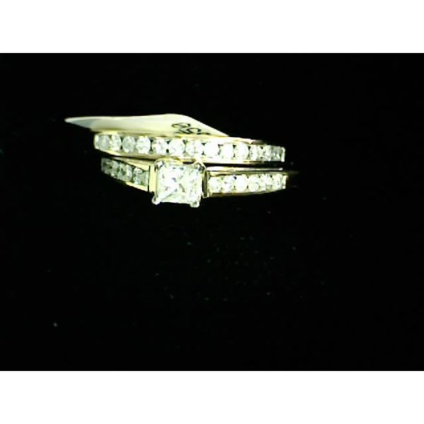 14K Yellow Gold 0.70cttw Diamond Bridal Set JMR Jewelers Cooper City, FL