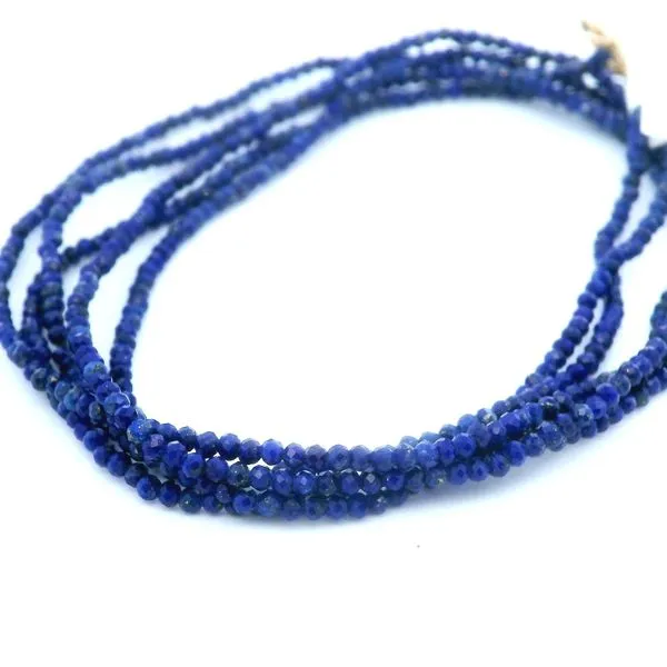 Lapis Wrap Necklace / Bracelet with 14K Yellow Gold Clasp JMR Jewelers Cooper City, FL