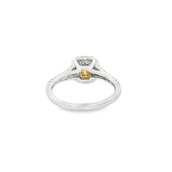 14K White & Yellow Gold Cushion Diamond .75ctw Halo Engagement Ring Image 3 Jo & Co. Jewelers Hardy, VA