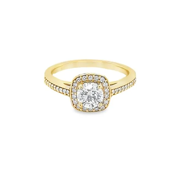 Round Diamond Cushion Halo Engagement Ring Jo & Co. Jewelers Hardy, VA