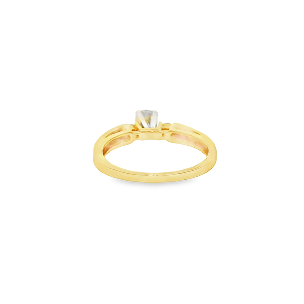14K Yellow & White Gold 3-Stone Diamond 0.33ctw Engagement Ring Image 3 Jo & Co. Jewelers Hardy, VA
