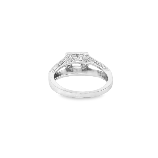 14K White Gold Princess Diamond 0.80ctw Halo Engagement Ring Image 3 Jo & Co. Jewelers Hardy, VA