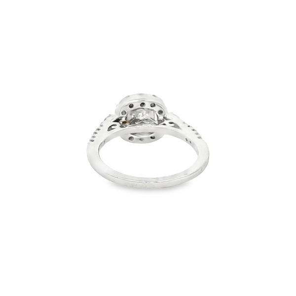 14K White Gold Round Diamond 0.75ctw Halo Engagement Ring Image 3 Jo & Co. Jewelers Hardy, VA