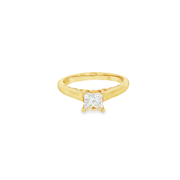 14K Yellow Gold Princess Diamond 0.73ctw Solitaire Engagement Ring Jo & Co. Jewelers Hardy, VA