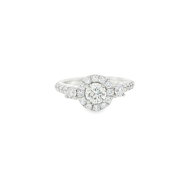 14K White 1.20ctw Round Diamond Halo Engagement Ring Jo & Co. Jewelers Hardy, VA