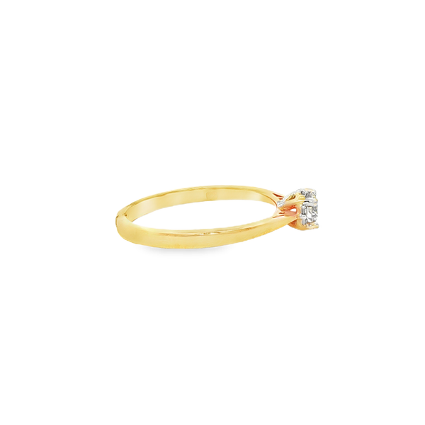 14K Yellow 0.44ctw Round Diamond Halo Engagement Ring Image 2 Jo & Co. Jewelers Hardy, VA