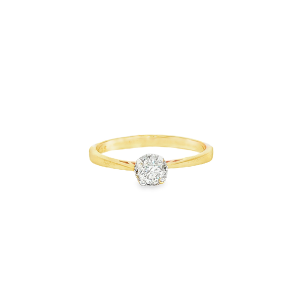 14K Yellow 0.44ctw Round Diamond Halo Engagement Ring Jo & Co. Jewelers Hardy, VA