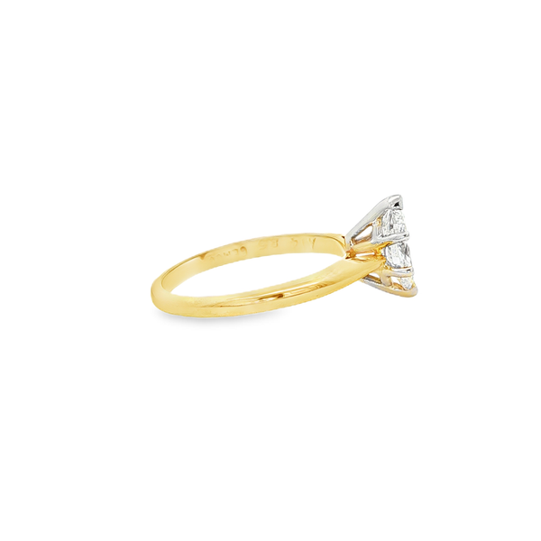 14K Yellow & White 0.85ctw Marquise Diamond Solitaire Engagement Ring Image 2 Jo & Co. Jewelers Hardy, VA