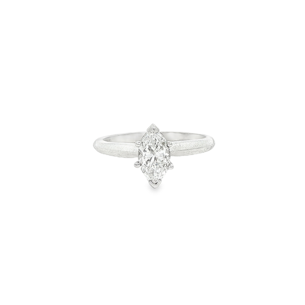 14K White 0.72ctw Marquise Diamond Solitaire Engagement Ring Jo & Co. Jewelers Hardy, VA