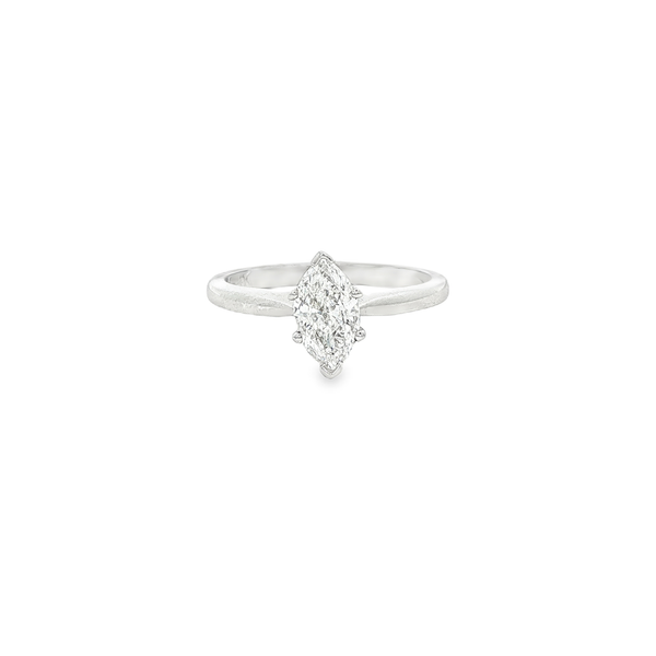 14K White Gold 0.60ct Marquise Diamond 6-Prong Solitaire Engagement Ring Jo & Co. Jewelers Hardy, VA