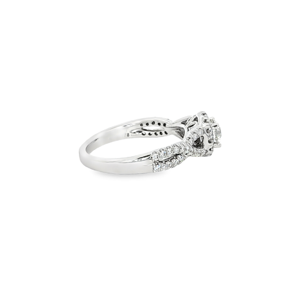 Gabriel 14K White Gold Crossover Diamond Engagement Ring Image 2 Jo & Co. Jewelers Hardy, VA