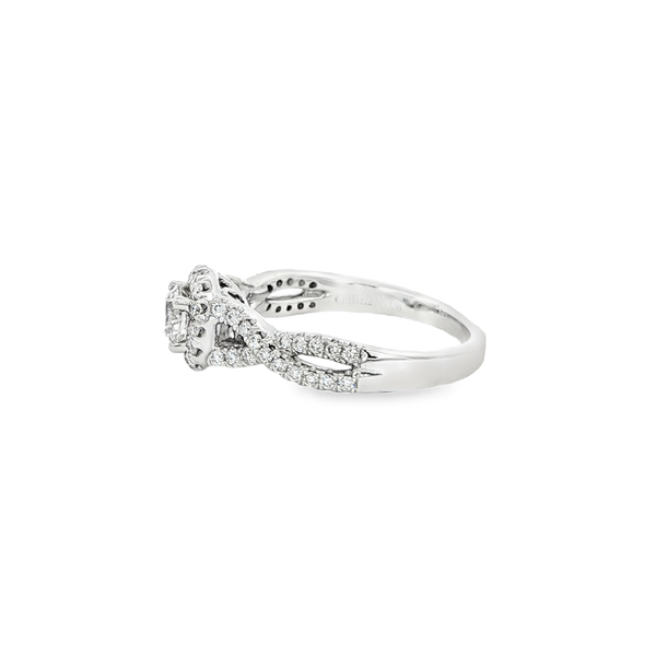 Gabriel 14K White Gold Crossover Diamond Engagement Ring Image 4 Jo & Co. Jewelers Hardy, VA