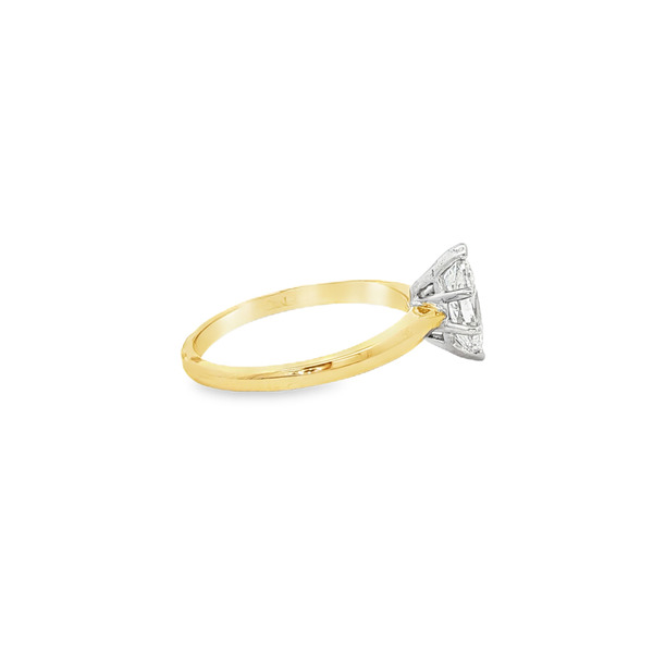 14K Yellow & White Gold Marquise Diamond Solitaire Engagement Ring – 0.73Ct Image 2 Jo & Co. Jewelers Hardy, VA