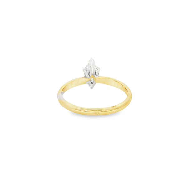 14K Yellow & White Gold Marquise Diamond Solitaire Engagement Ring – 0.73Ct Image 3 Jo & Co. Jewelers Hardy, VA