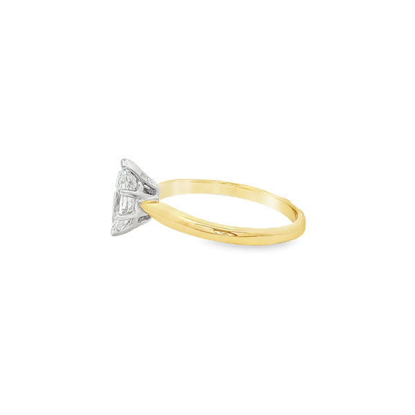 14K Yellow & White Gold Marquise Diamond Solitaire Engagement Ring – 0.73Ct Image 4 Jo & Co. Jewelers Hardy, VA