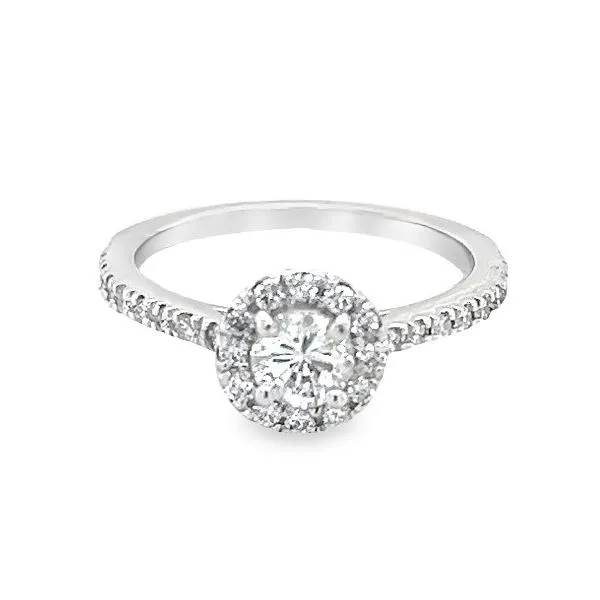 Round Cut Diamond With Diamond Halo Jo & Co. Jewelers Hardy, VA