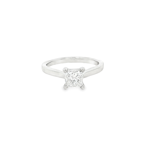 14K White 1.07ctw Princess Diamond Solitaire Engagement Ring Jo & Co. Jewelers Hardy, VA