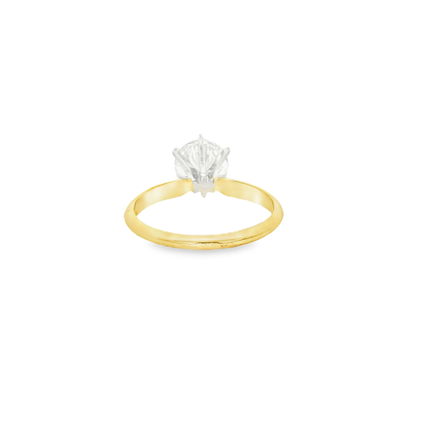 14K Yellow & White Gold Round Diamond 1.51ctw Solitaire Engagement Ring Image 3 Jo & Co. Jewelers Hardy, VA
