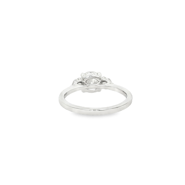 Gabriel 14K White Gold Round Diamond 1.36ctw 3-Stone Engagement Ring Image 3 Jo & Co. Jewelers Hardy, VA