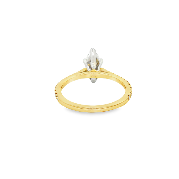 14K Yellow & White Gold Marquise Diamond 1.20ctw Engagement Ring Image 3 Jo & Co. Jewelers Hardy, VA