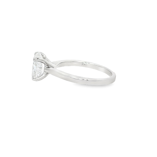 14K White Gold 2.00Ct Oval Diamond Solitaire Engagement Ring Image 4 Jo & Co. Jewelers Hardy, VA