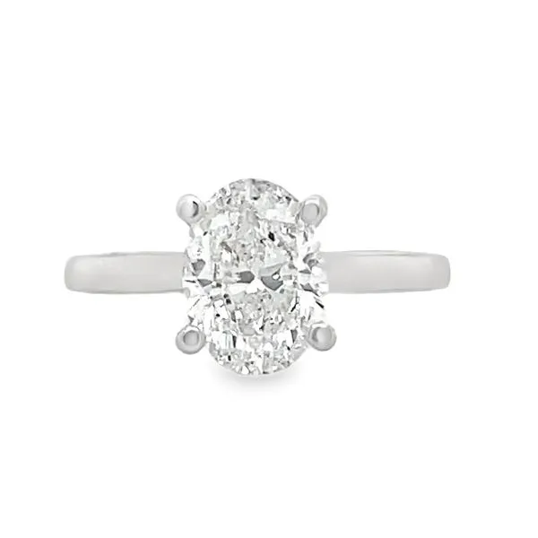 14K White Gold Oval Diamond 4-Prong Solitaire Engagement Ring Jo & Co. Jewelers Hardy, VA
