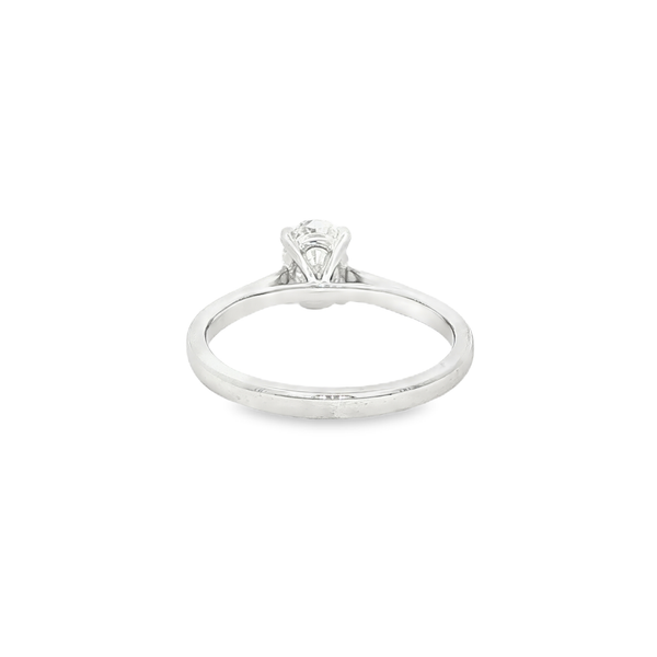 14K White Gold Oval Diamond 0.90ct Solitaire Engagement Ring Image 3 Jo & Co. Jewelers Hardy, VA