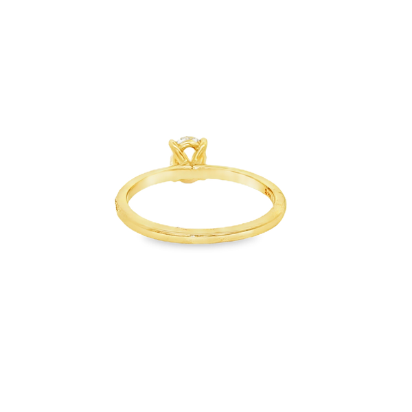 14K Yellow Gold Oval Diamond  0.70ct Solitaire Engagement Ring Image 3 Jo & Co. Jewelers Hardy, VA
