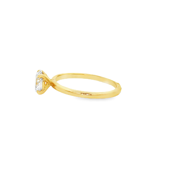 14K Yellow Gold Oval Diamond  0.70ct Solitaire Engagement Ring Image 4 Jo & Co. Jewelers Hardy, VA