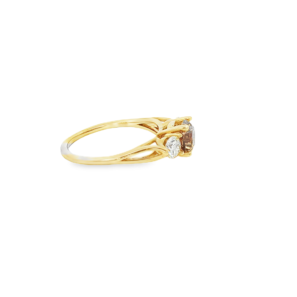 14K Yellow Gold Chocolate and White Diamond Engagement Ring 1.71ctw Image 2 Jo & Co. Jewelers Hardy, VA