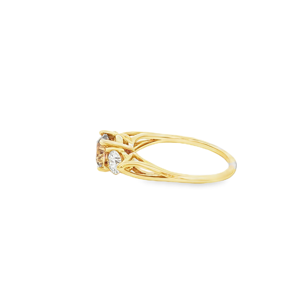 14K Yellow Gold Chocolate and White Diamond Engagement Ring 1.71ctw Image 4 Jo & Co. Jewelers Hardy, VA