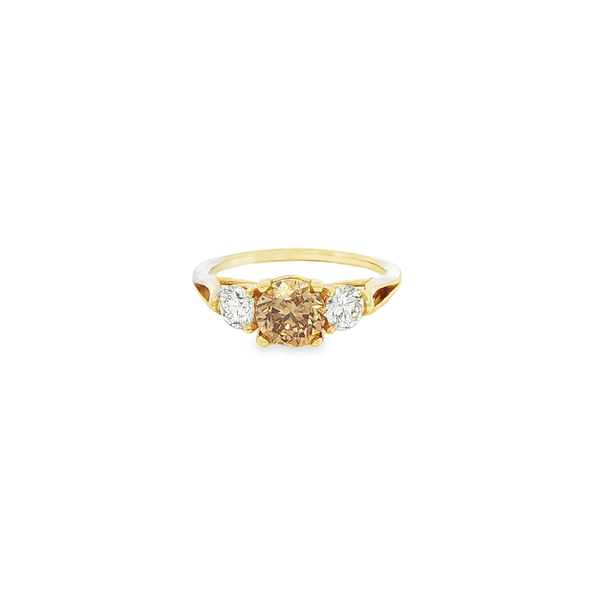 14K Yellow Gold Chocolate and White Diamond Engagement Ring 1.71ctw Jo & Co. Jewelers Hardy, VA