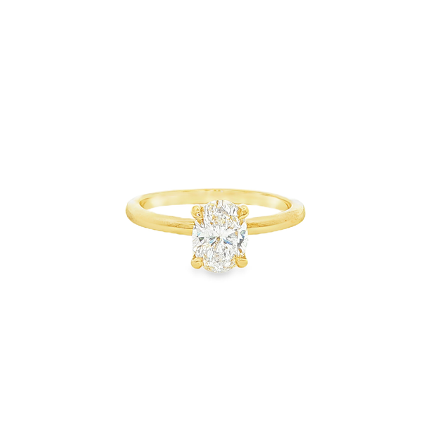 14K Yellow Oval Diamond Solitaire Engagement Ring Jo & Co. Jewelers Hardy, VA