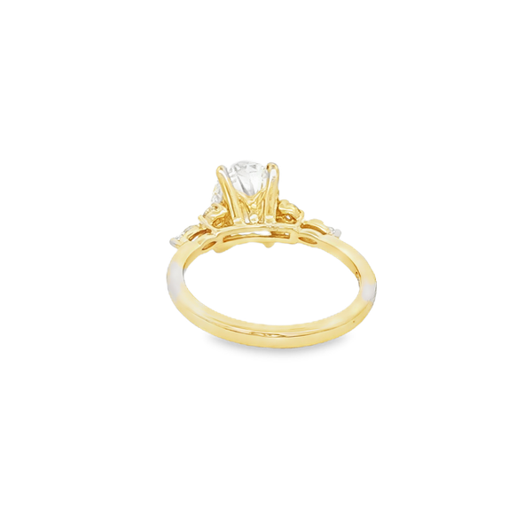 14K Yellow Oval, Round & Marquise Diamond Engagement Ring Image 3 Jo & Co. Jewelers Hardy, VA