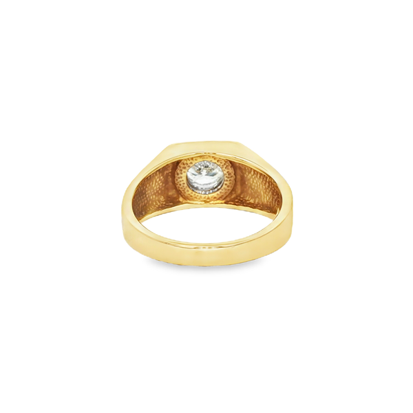 14K Yellow & White Gold 1.00ct Lab-Grown Round Diamond Flat Top Ring Image 3 Jo & Co. Jewelers Hardy, VA