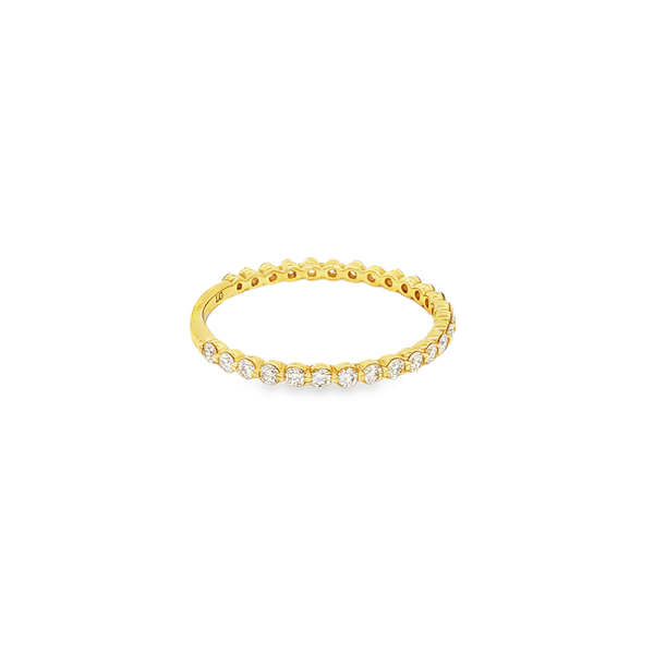 14K Yellow Gold 0.33 CT Round Diamond Shared-Prong Band Image 2 Jo & Co. Jewelers Hardy, VA