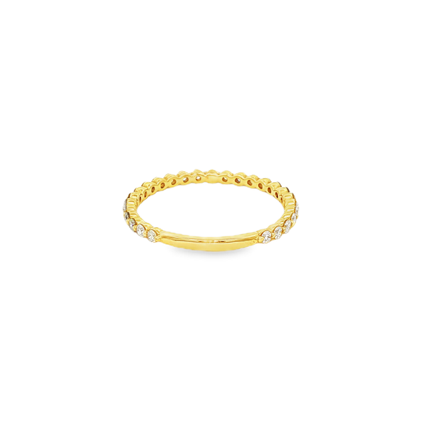 14K Yellow Gold 0.33 CT Round Diamond Shared-Prong Band Image 3 Jo & Co. Jewelers Hardy, VA